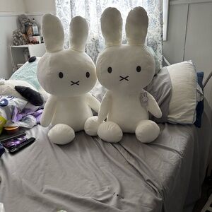 Miffy White Plush Bunny Pair Stuffed Animals $45 each